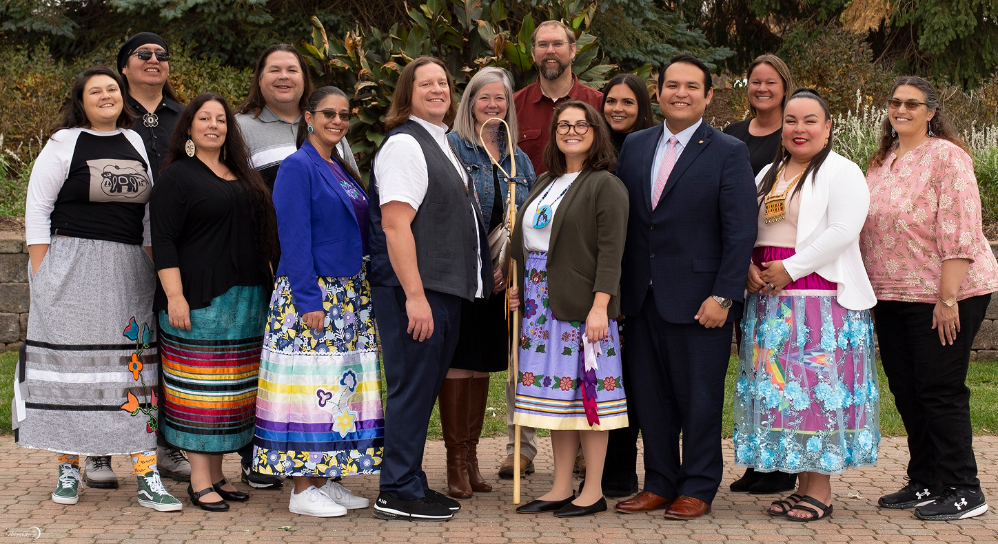 A group photo of Confederation of Michigan Tribal Education Departments and the Indigenous Education Initiative members.